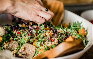Farro, Butternut Squash Salad w/Chicken Apple Sausage